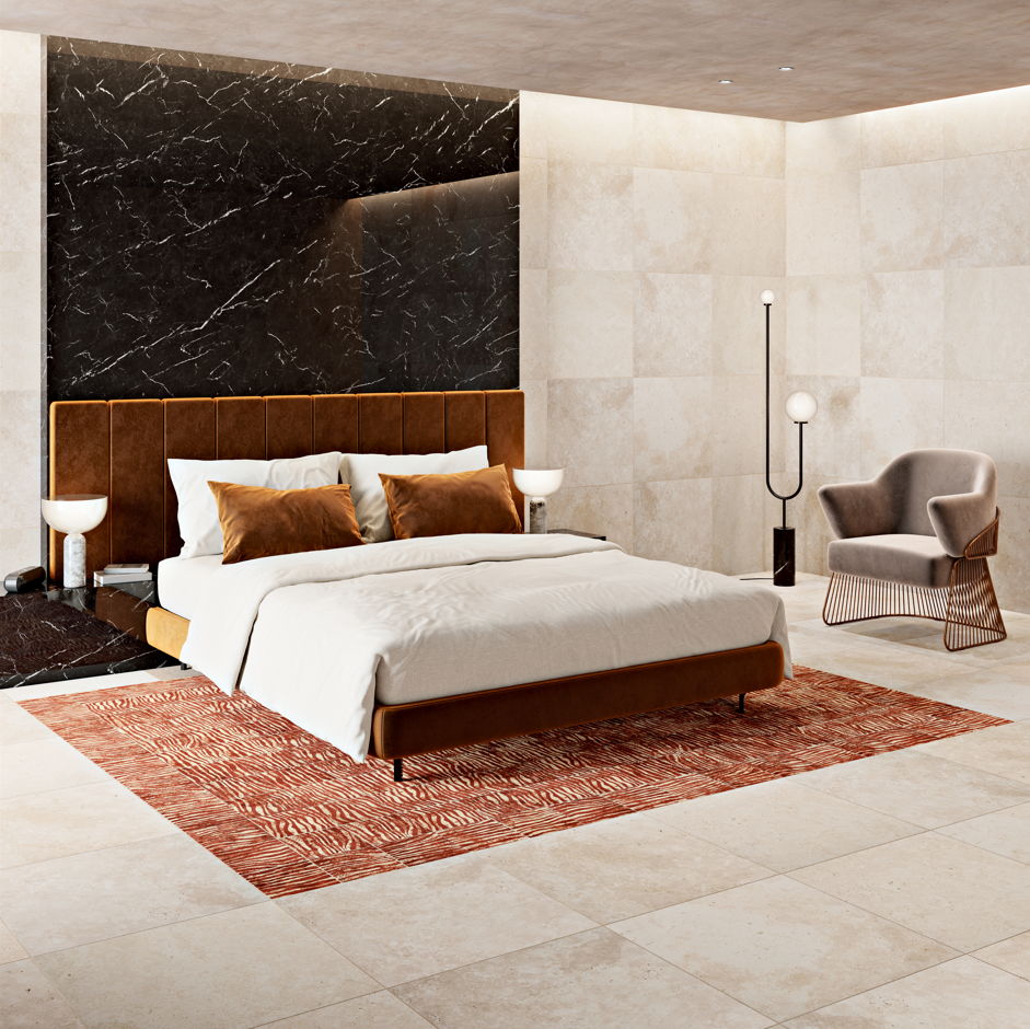 Carrelage Effet Pierre Travertin - In Falda Travertino navona