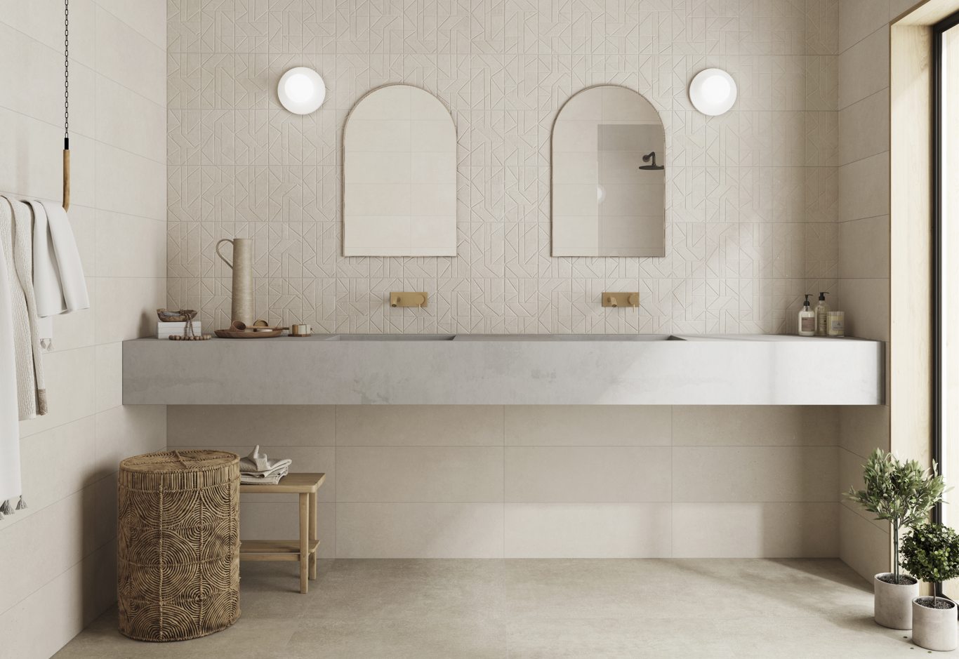 Carrelage Effet Ciment Phoenix Cream