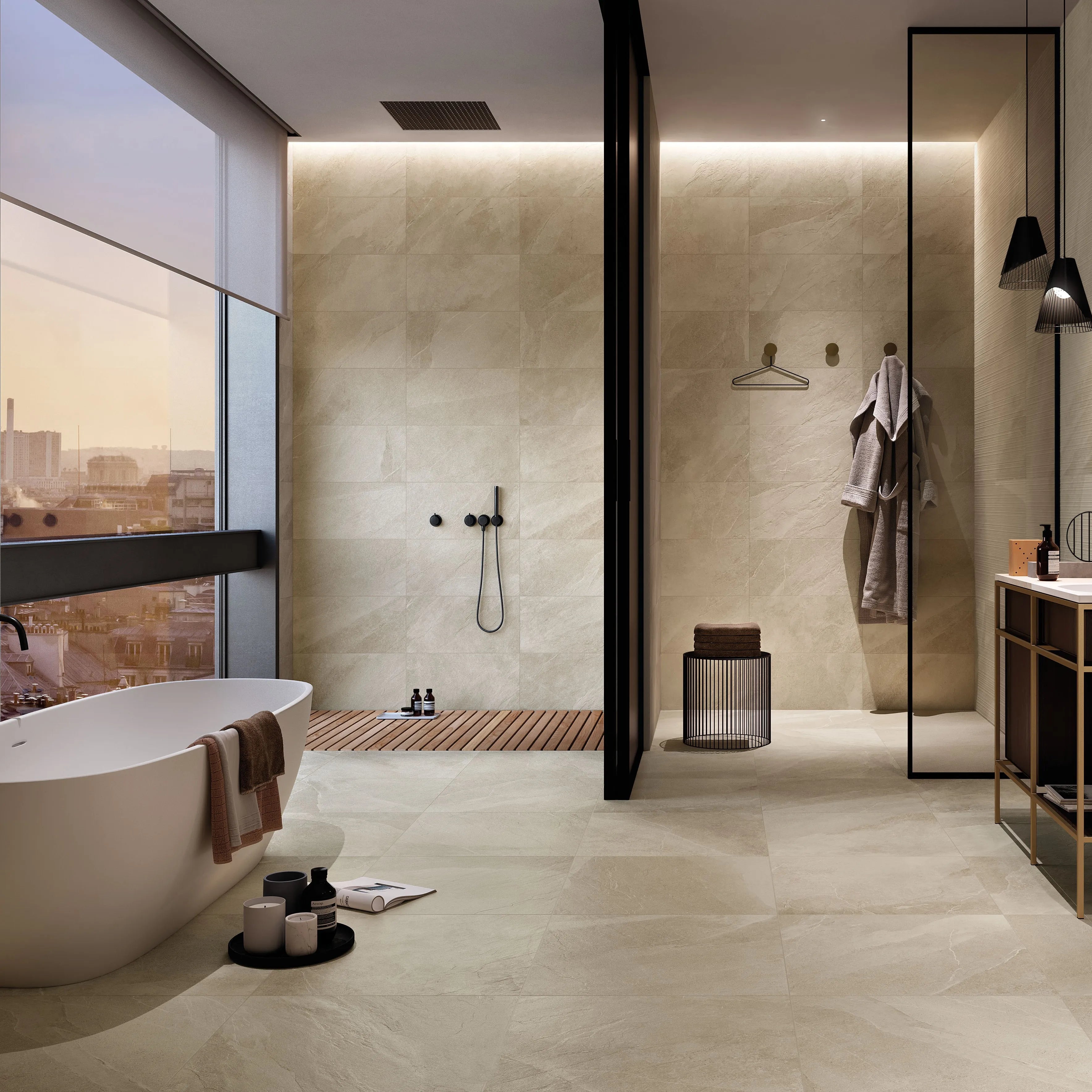 Carrelage Effet Pierre - Shale Taupe