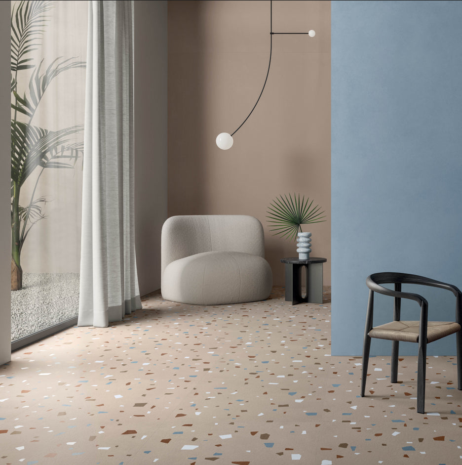Carrelage Effet Terrazzo Moderne - Nuances cipria coccio