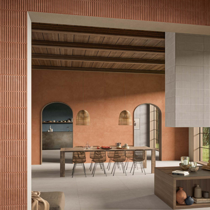 Faience terre cuite claire - Homey Stripes clay mat