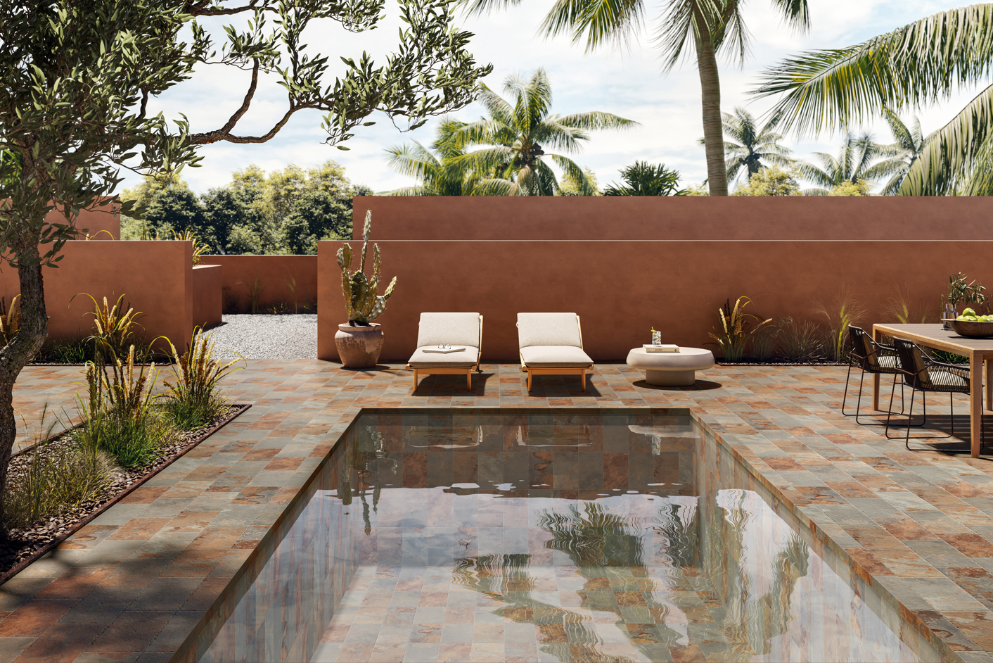 Carrelage Effet Pierre de Bali - Di Pietra Bali Red