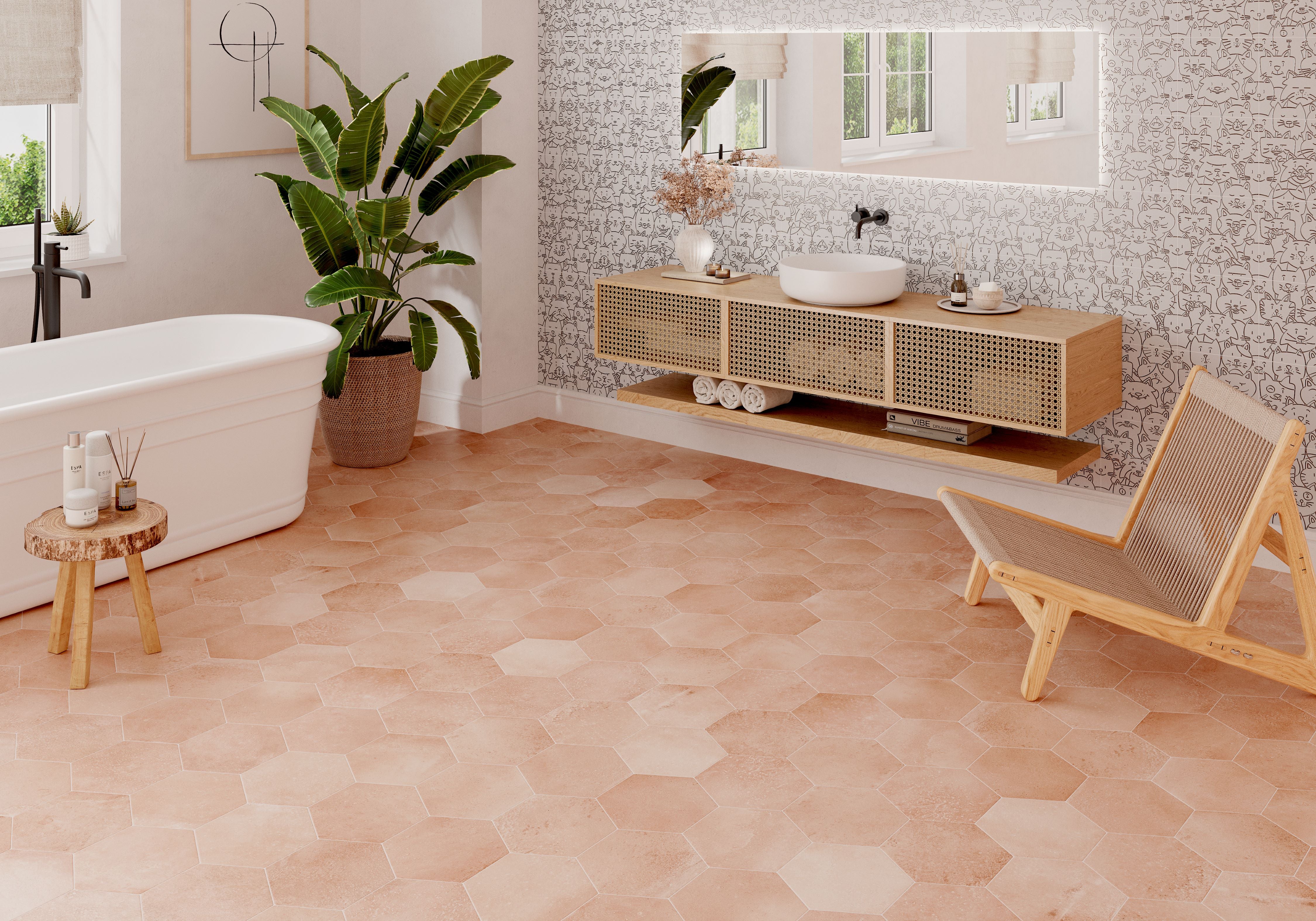 Carrelage Hexagonal Effet Terre Cuite