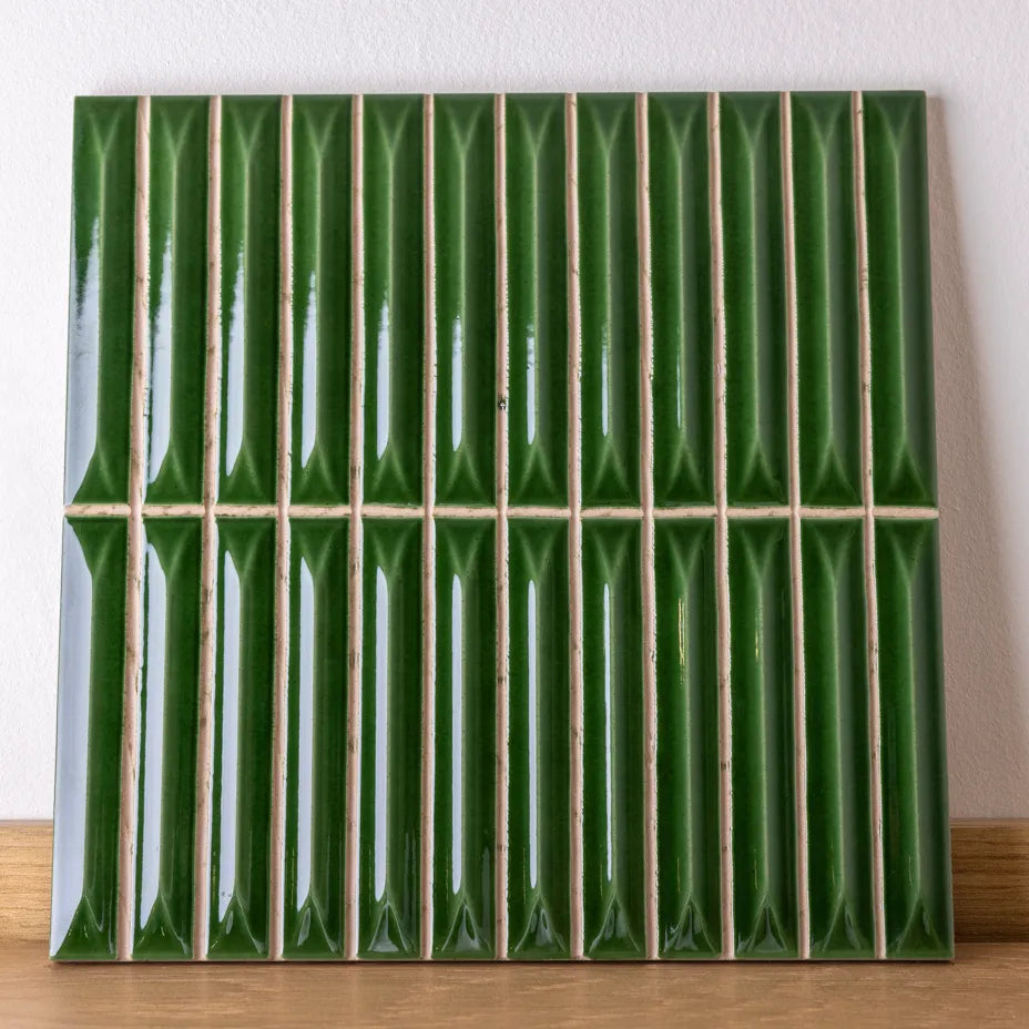 Faïence relief - Row Victorian Green