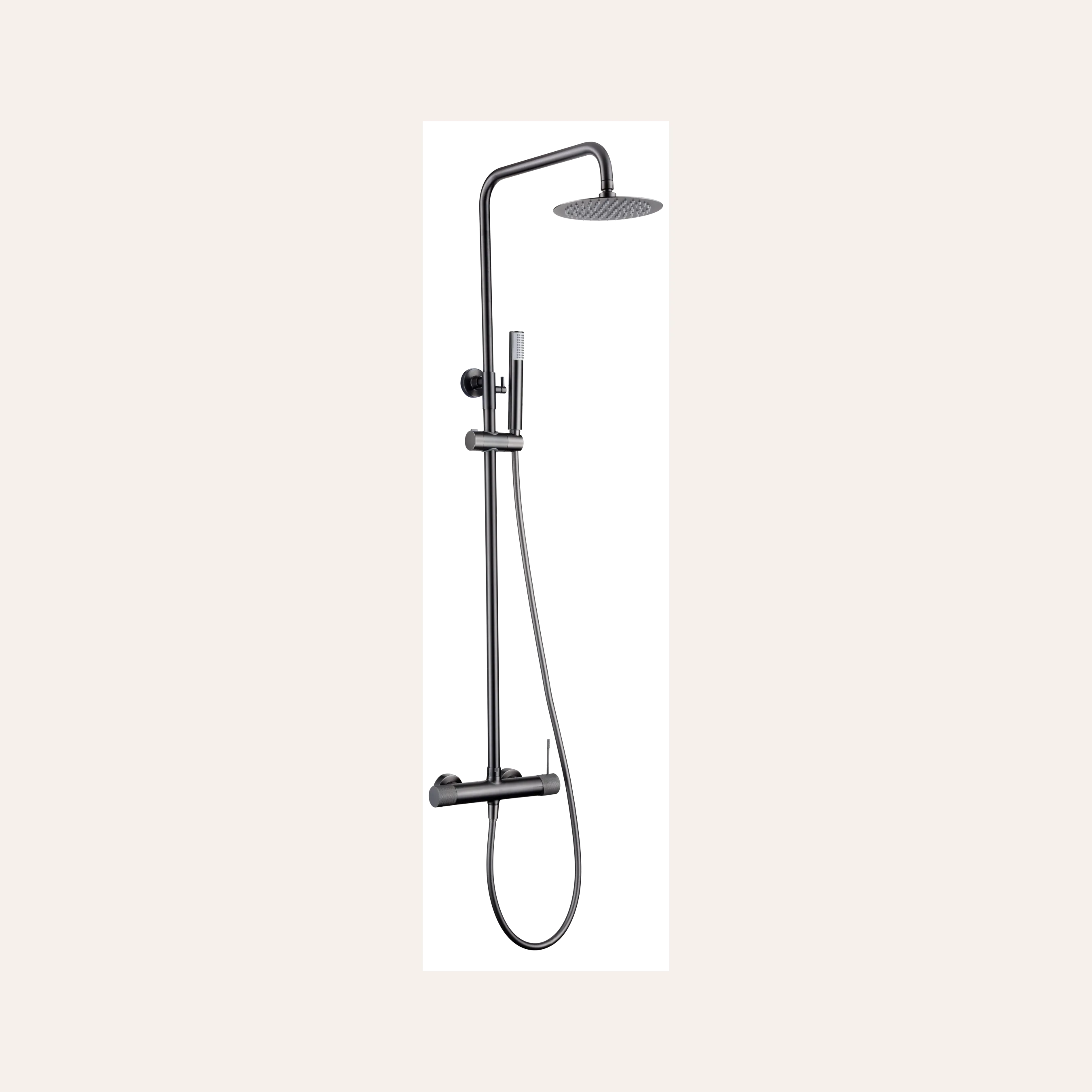 Ensemble de douche monocommande - Line Black Gun Metal