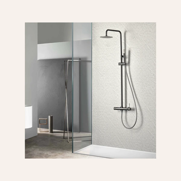 Ensemble de douche monocommande - Line Black Gun Metal