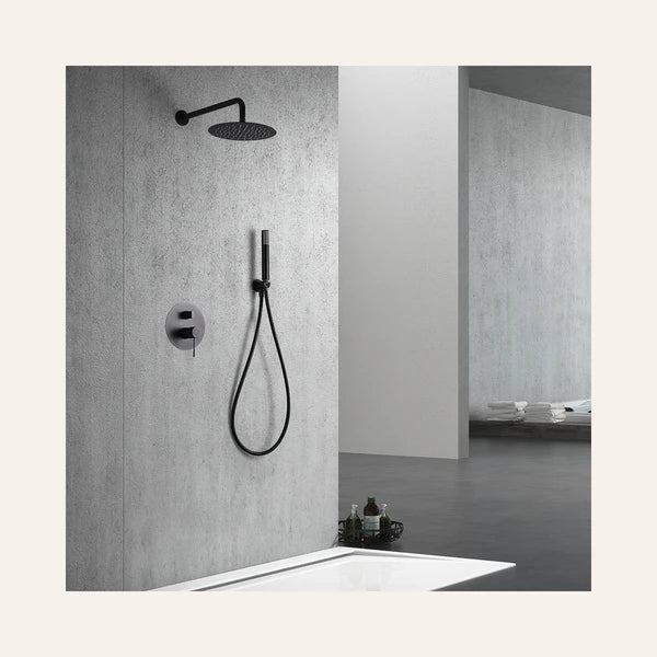 Ensemble de douche encastrable monocommande - Line Black Gun Metal