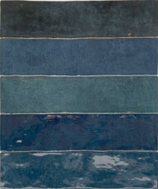 Carrelage effet zellige - Atelier Bleu marine
