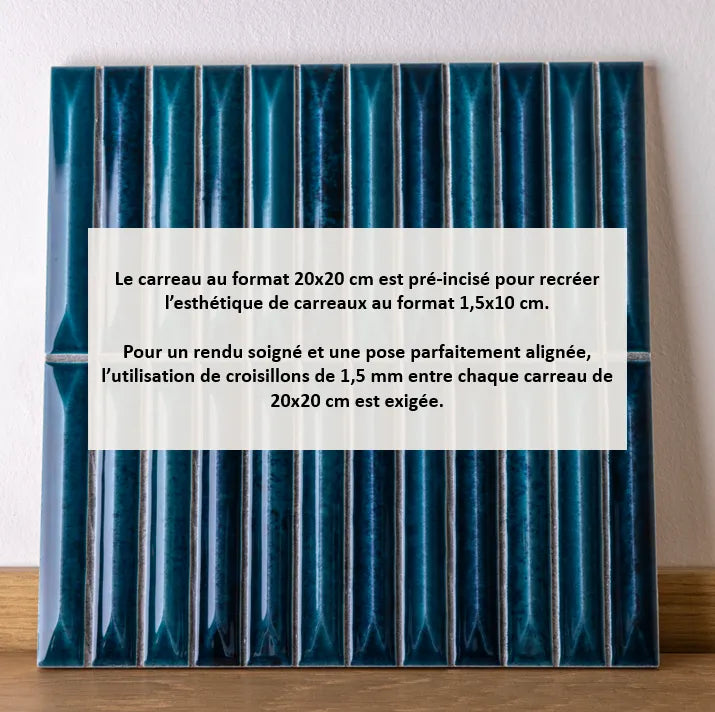 Faïence relief - Row Blue