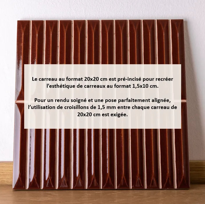 Faïence relief - Row Caramel