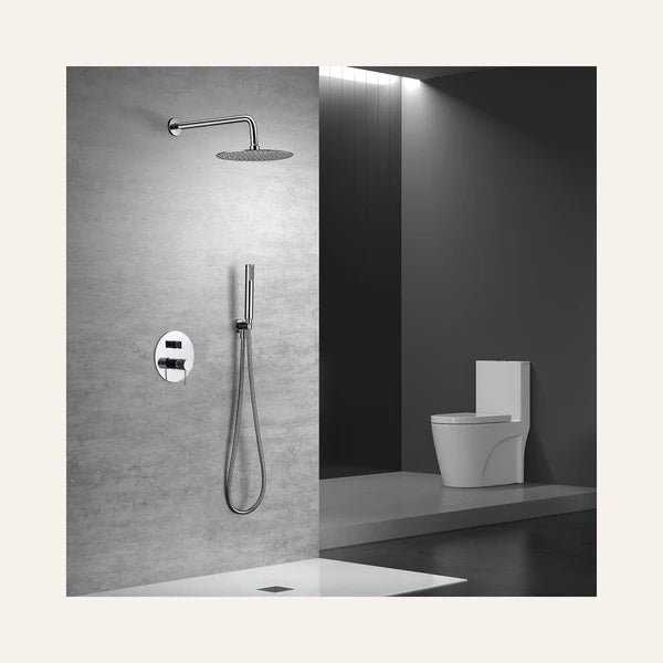 Ensemble de douche encastrable monocommande - Line Chrome