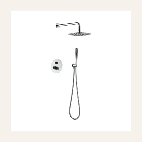Ensemble de douche encastrable monocommande - Line Chrome