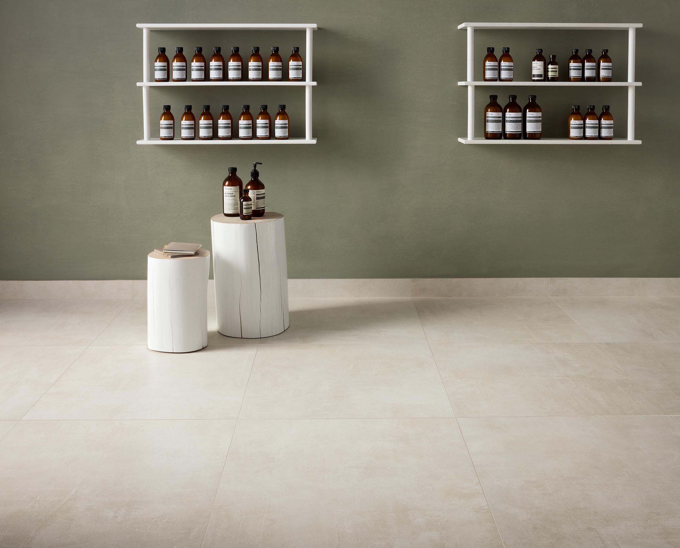 Carrelage effet béton ciré - Concrete White