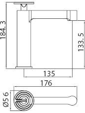 Mitigeur de Lavabo - Olimpo Or Brossé