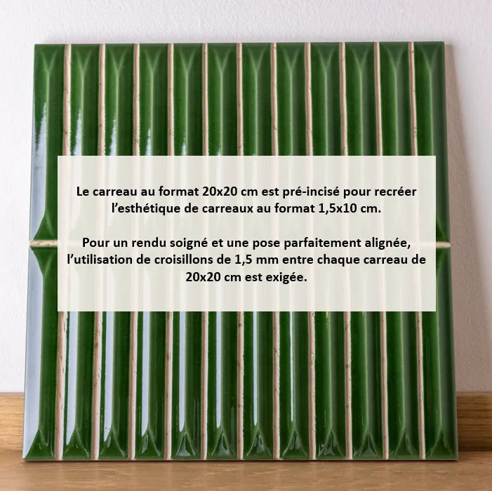 Faïence relief - Row Victorian Green