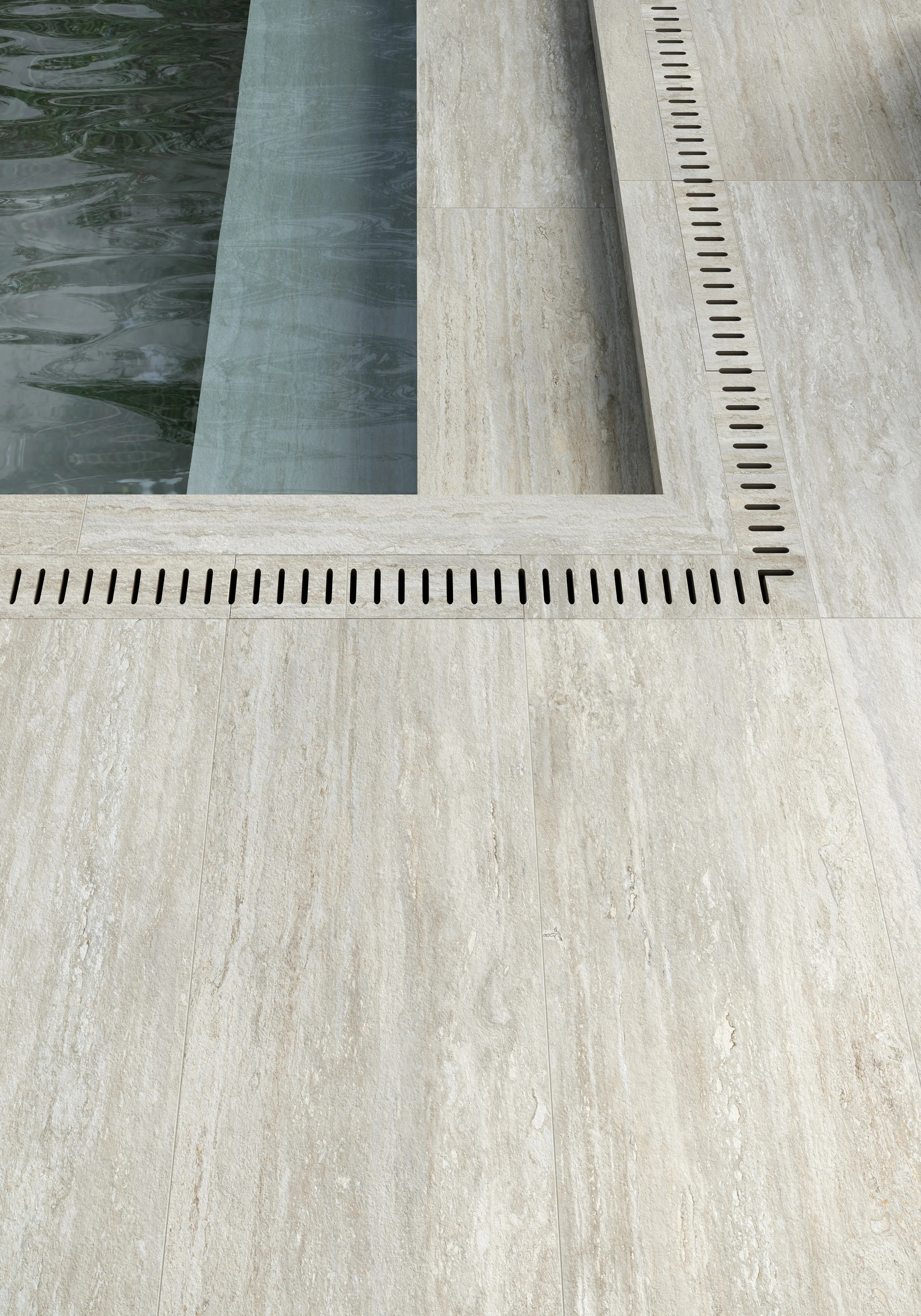 Carrelage Effet Travertin - I TRAVERTINI Grigio vein cut