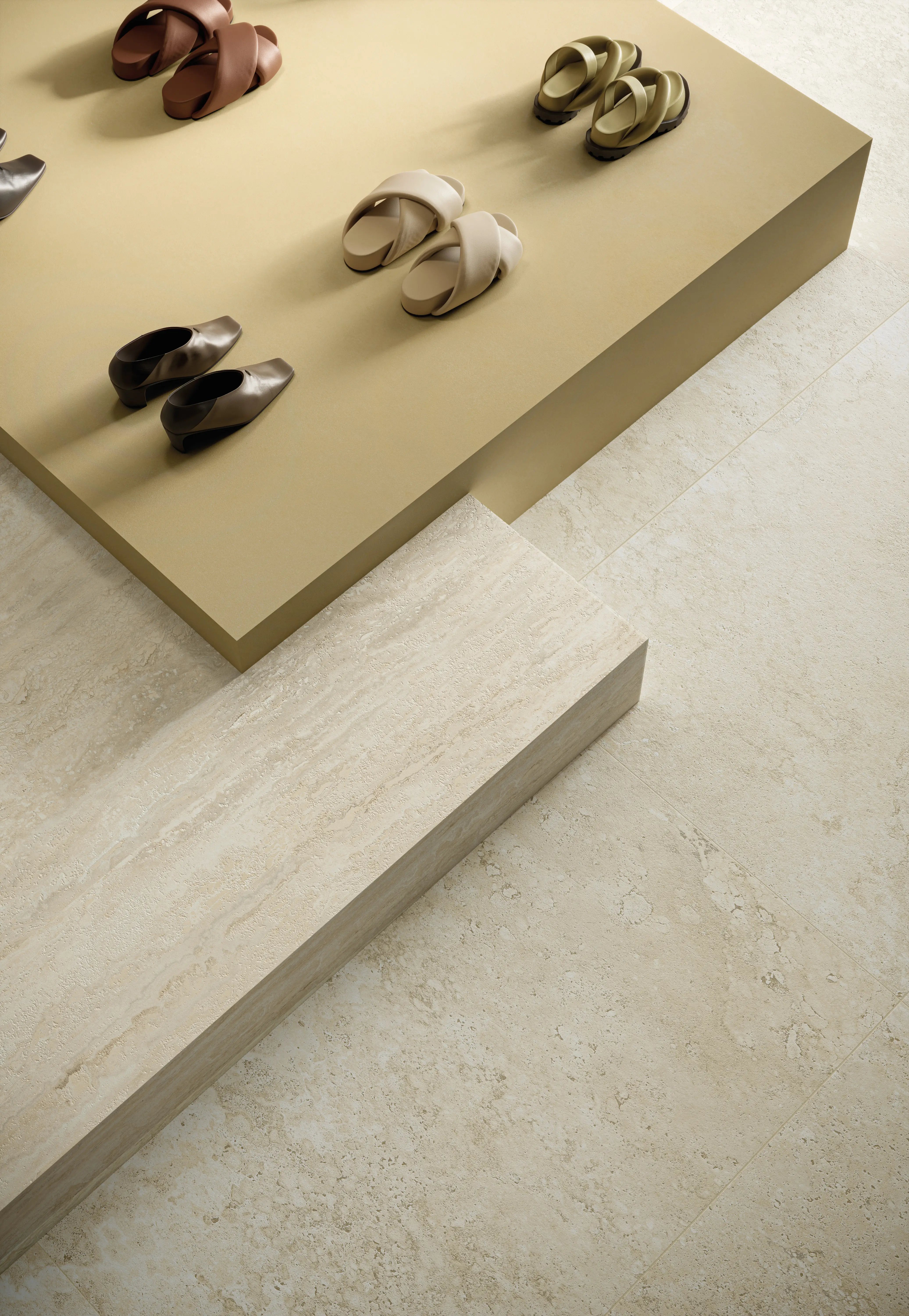 Carrelage Effet Travertin - I TRAVERTINI Beige cross cut
