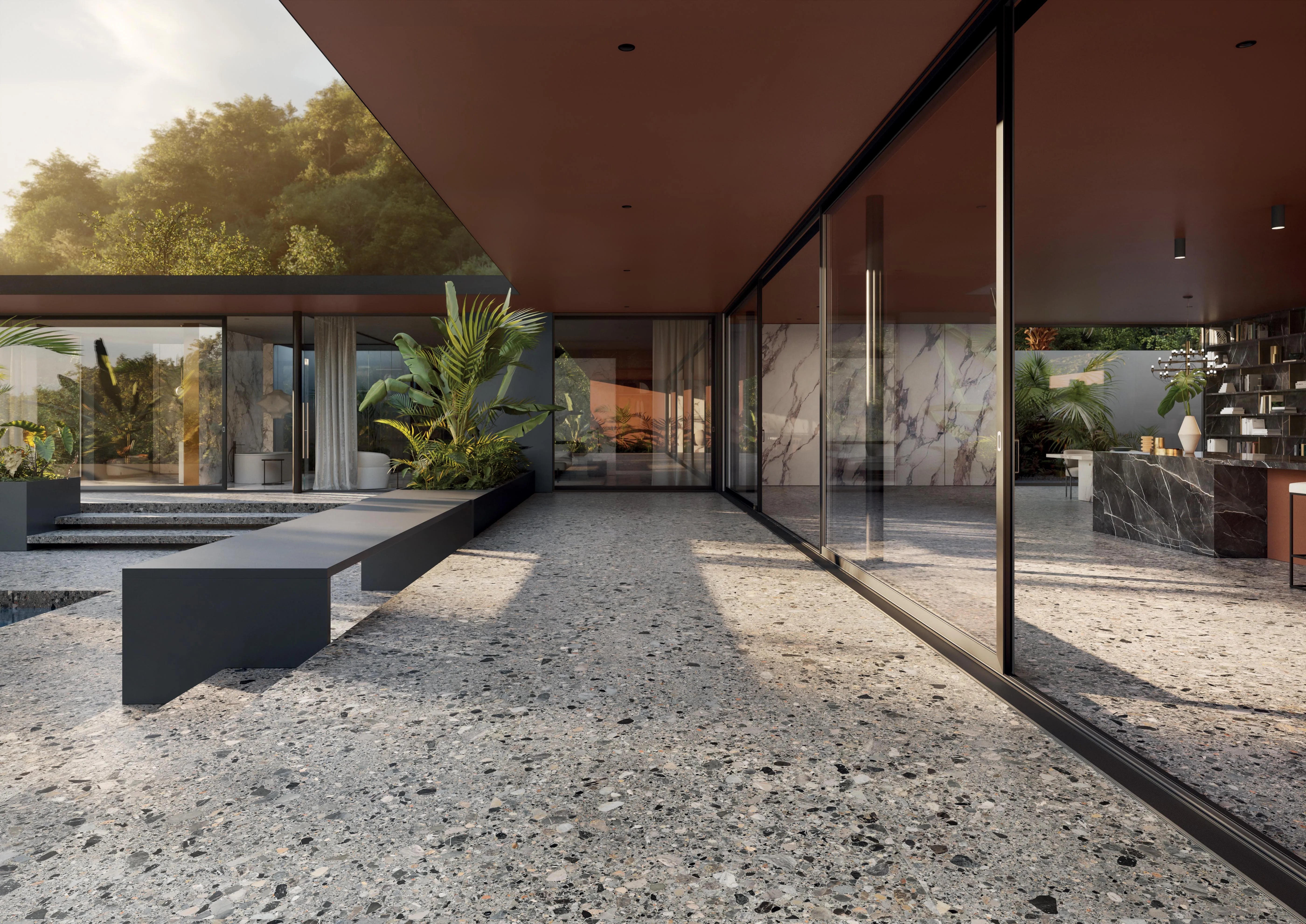 Carrelage effet marbre terrazzo - Charm Expérience Ceppo Artistico