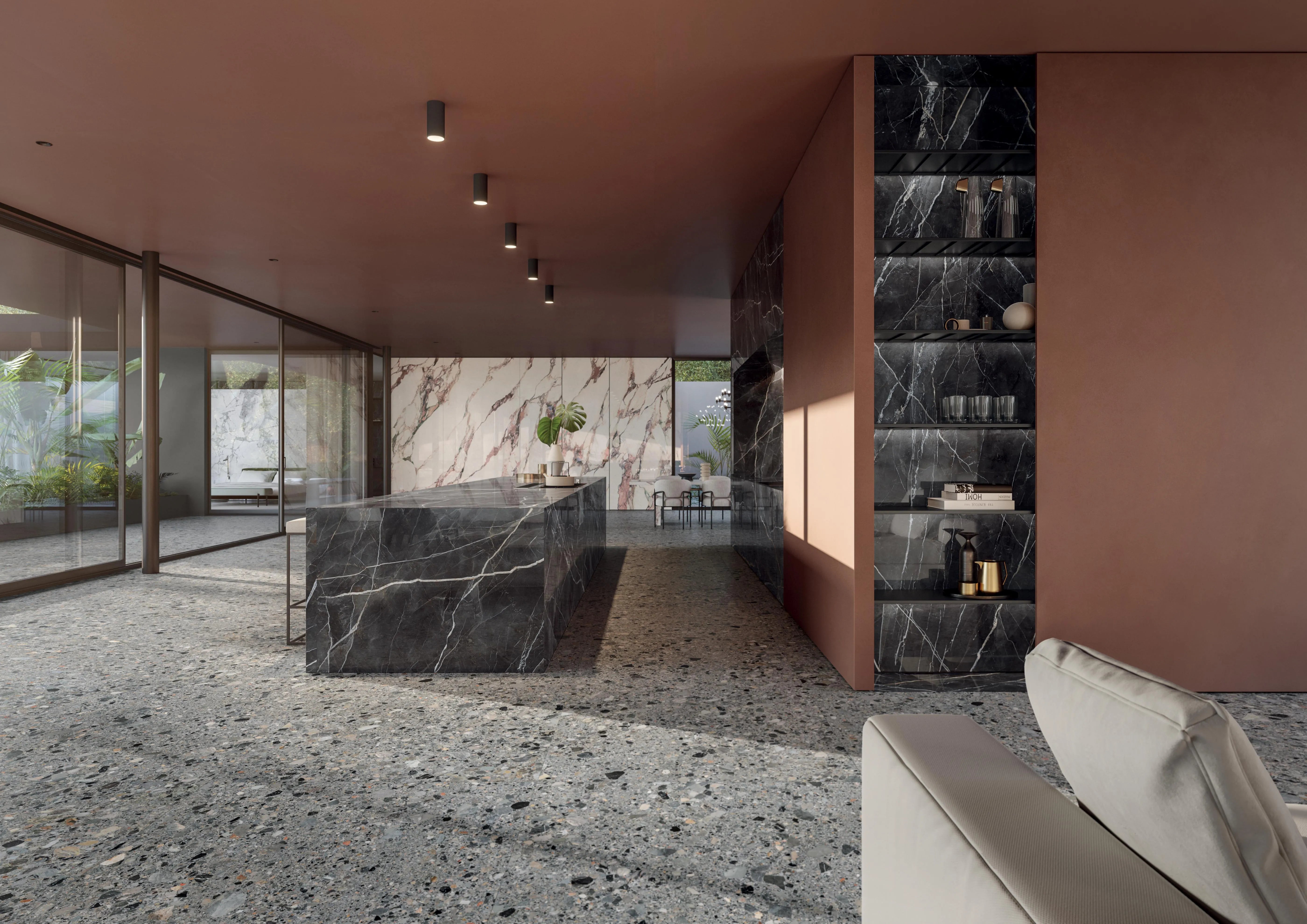 Carrelage effet marbre noir - Charm Expérience Calacatta Black