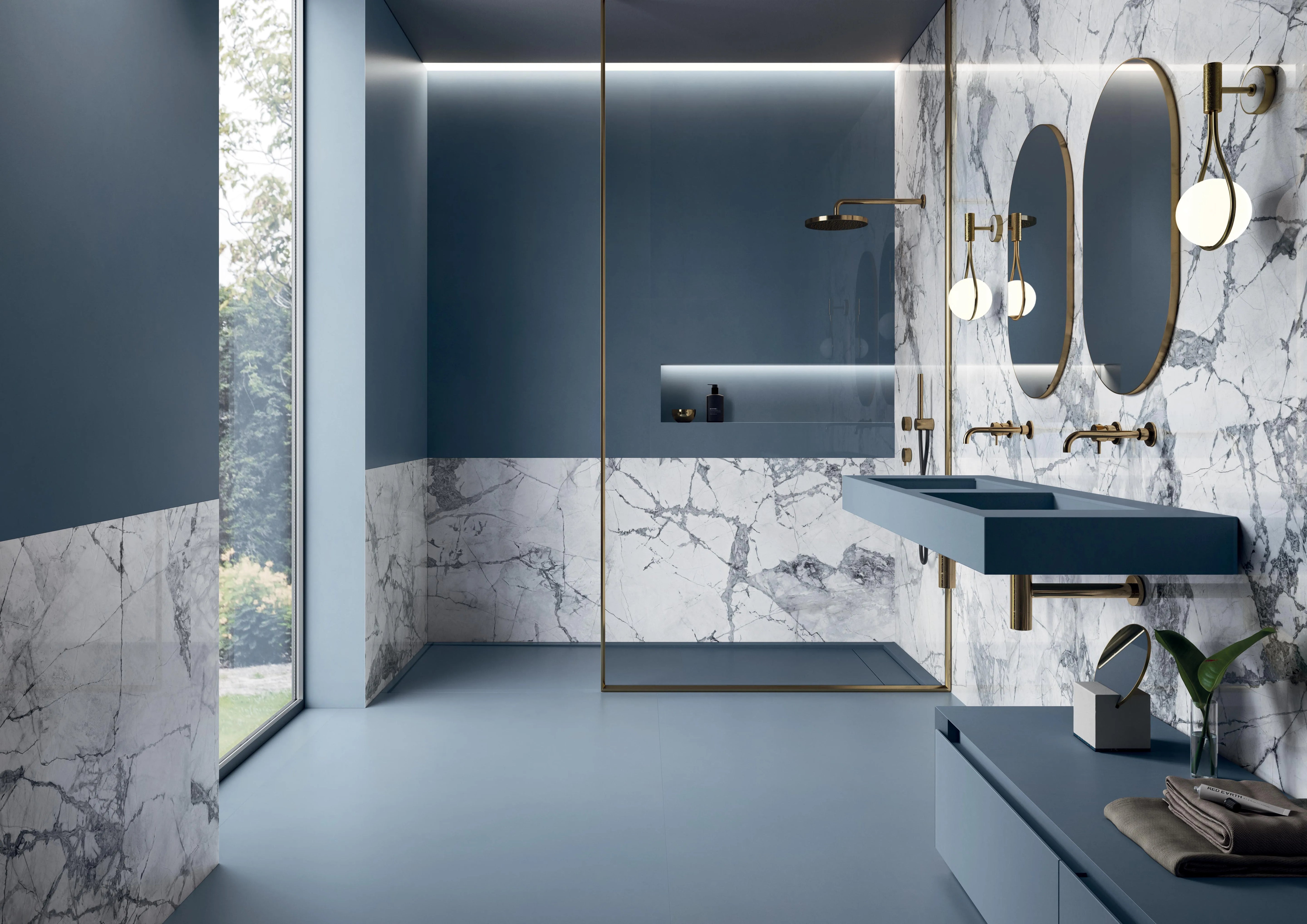 Carrelage effet marbre blanc - Charm Expérience Invisible Grey