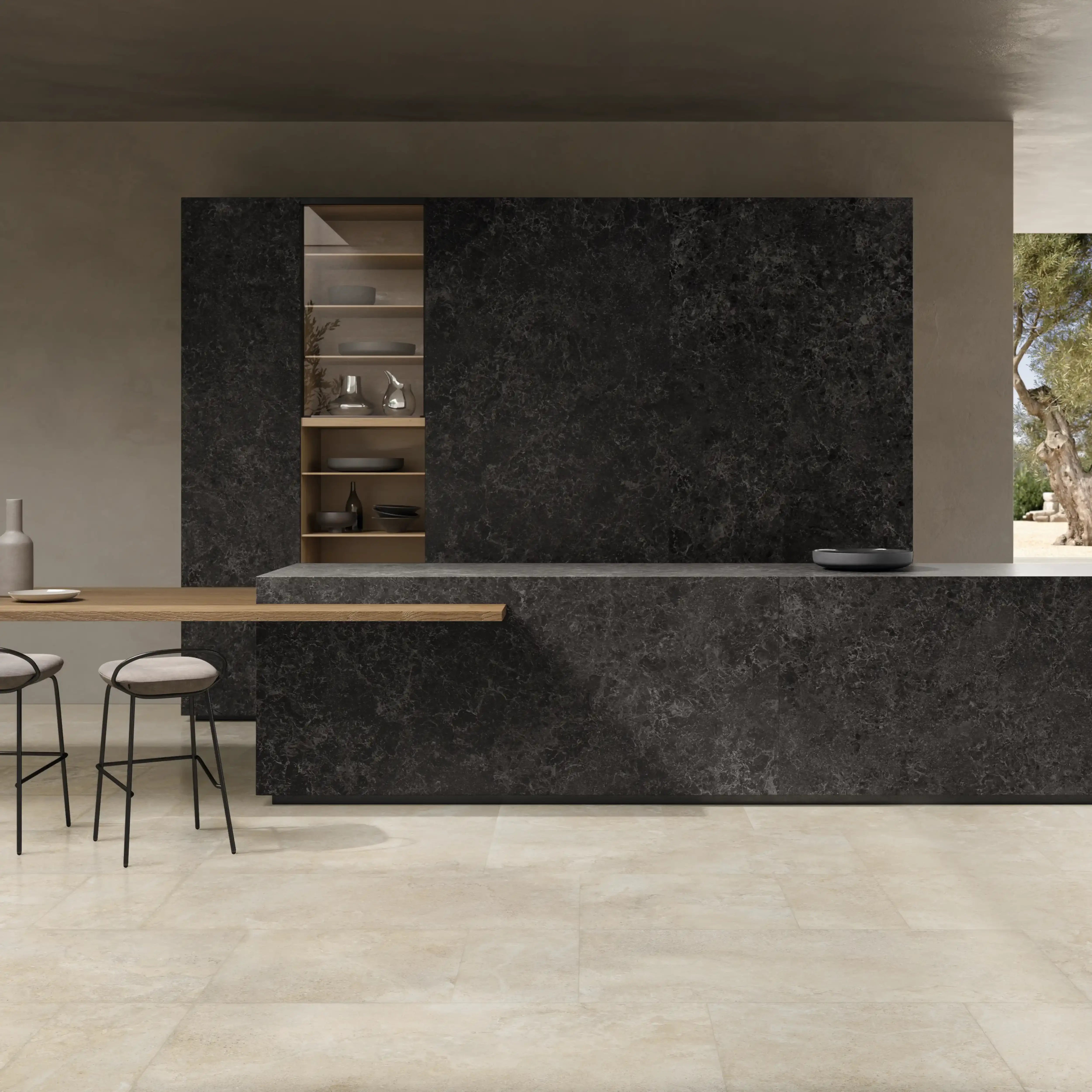 Carrelage Effet Pierre - Limestone Belgium Black