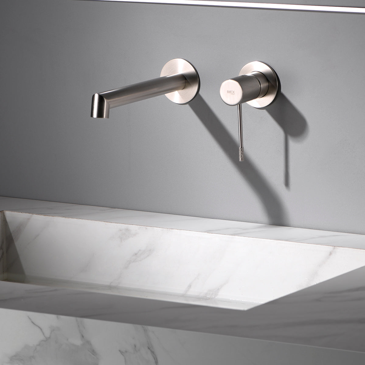 Mitigeur Encastrable de Lavabo - Line Nickel Brossé