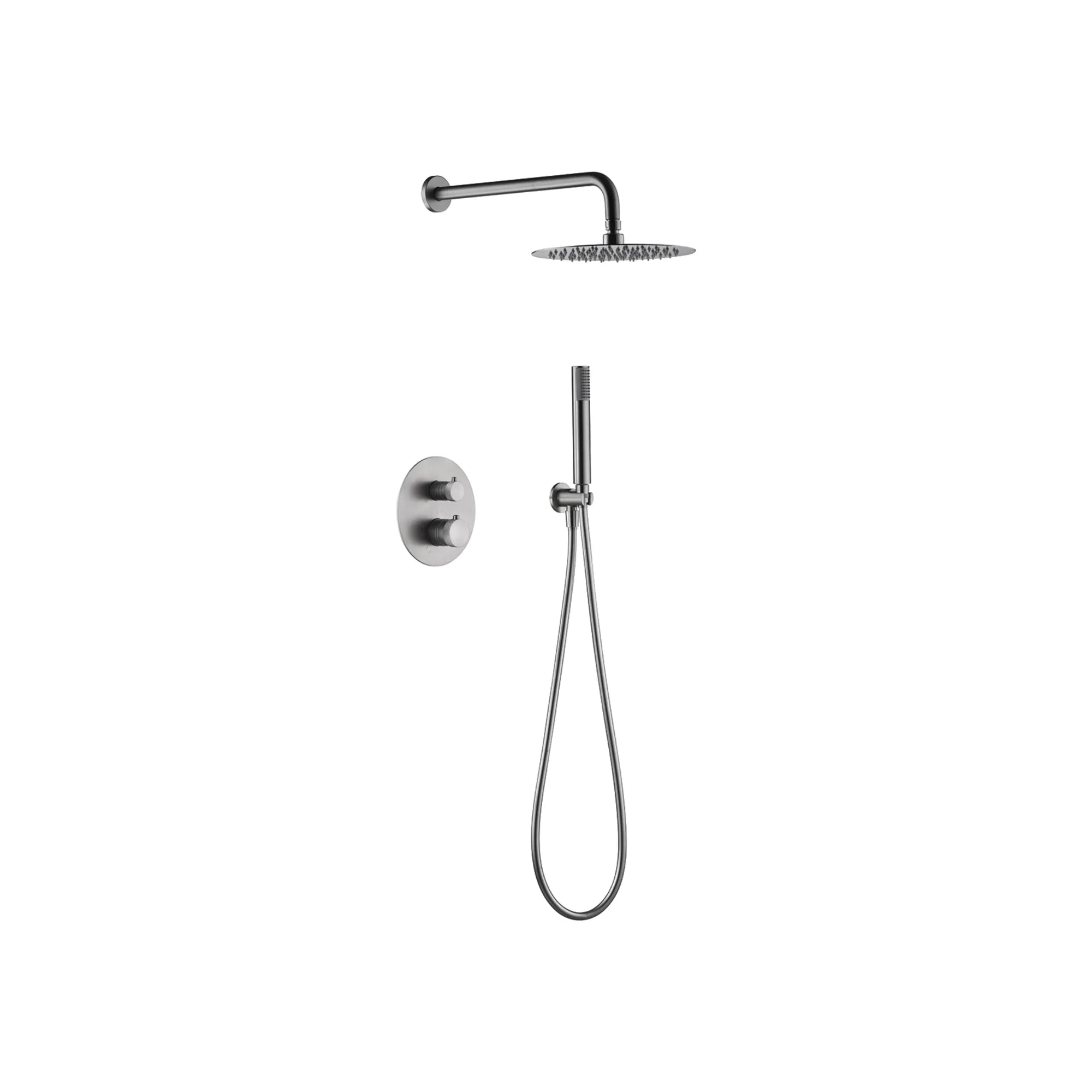 Ensemble de douche encastrable Thermostatique - Line Nickel Brossé