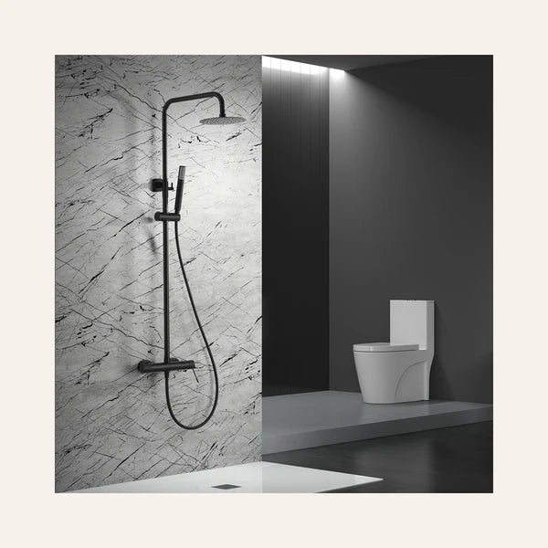 Ensemble de douche monocommande - Line Noir Mat