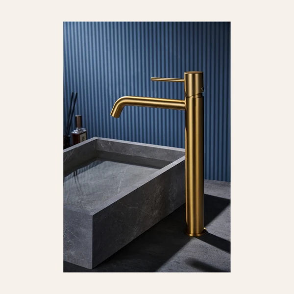 Mitigeur de Lavabo Bec Haut - Monza Or Brossé