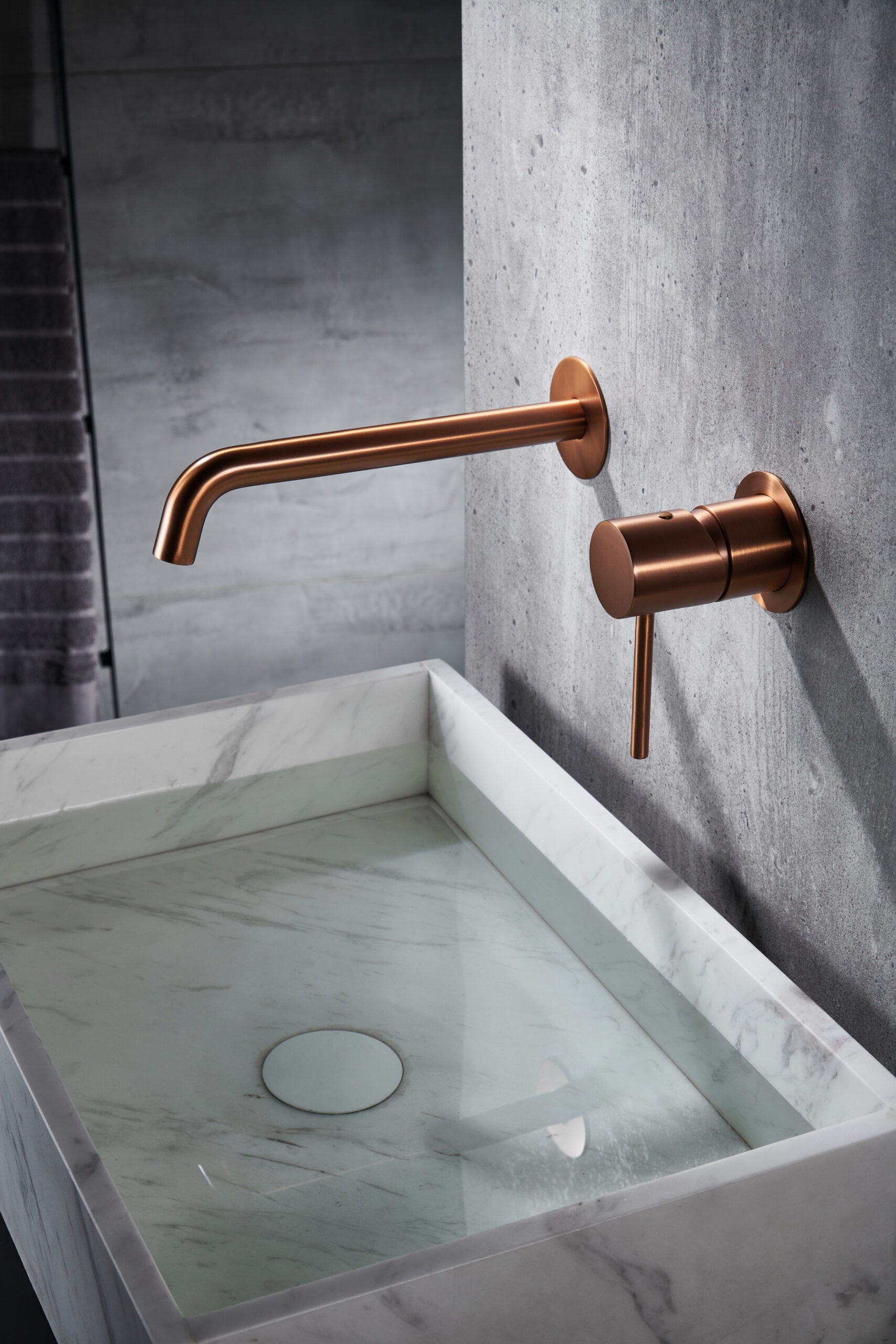 Mitigeur Encastrable de Lavabo - Monza Or Rose Brossé