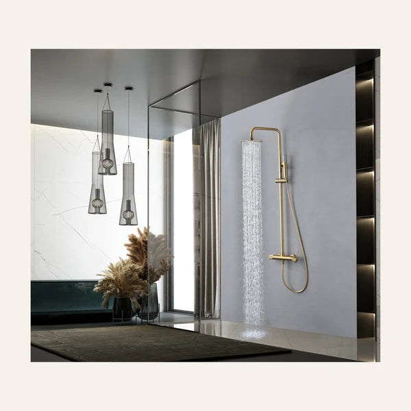 Ensemble de douche monocommande - Line Or Brossé