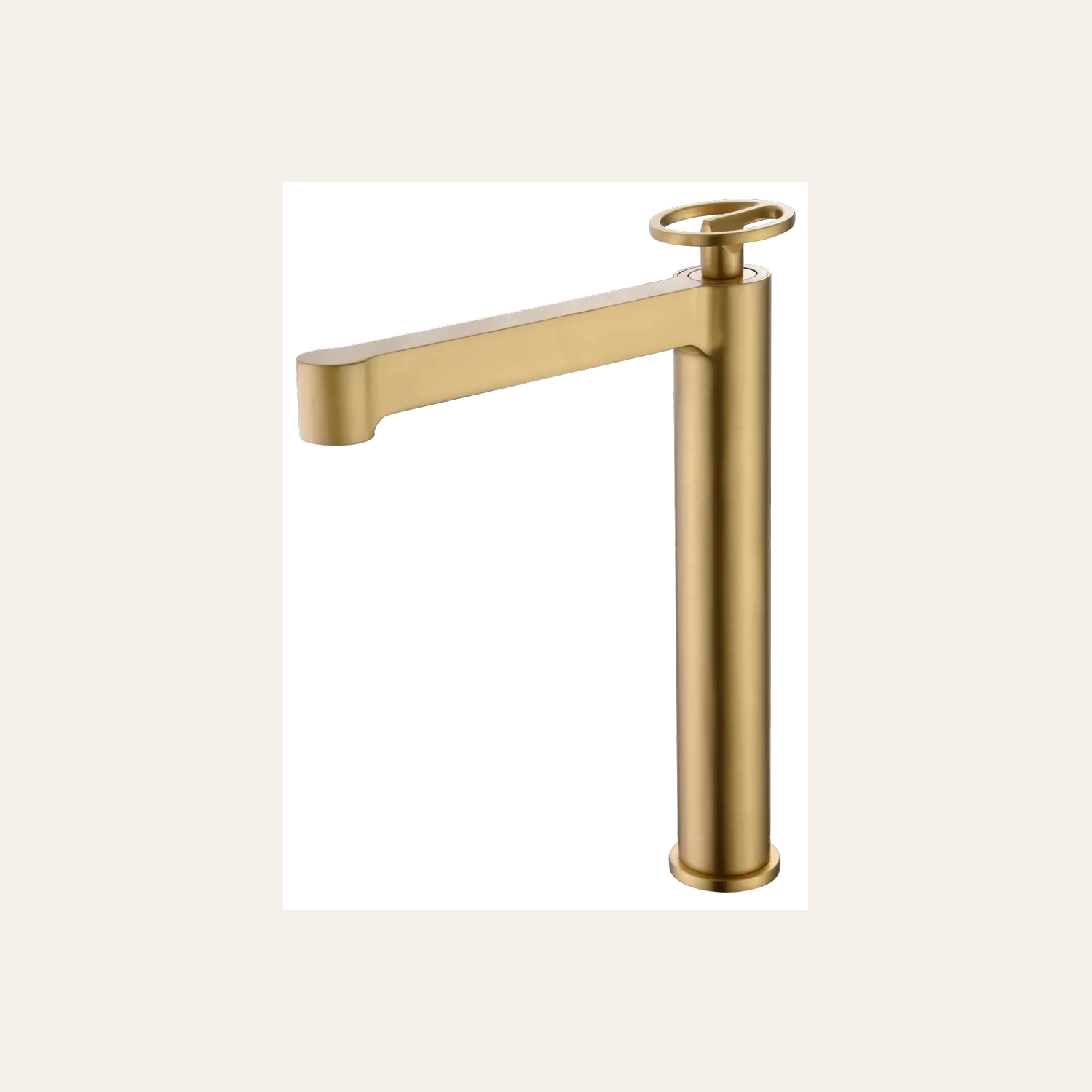Mitigeur de Lavabo Bec Haut - Olimpo Or Brossé