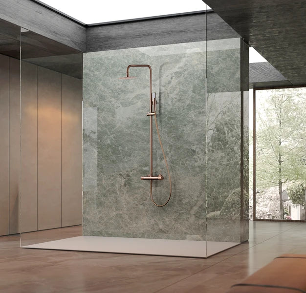 Ensemble de douche monocommande - Line Or Rose Brossé