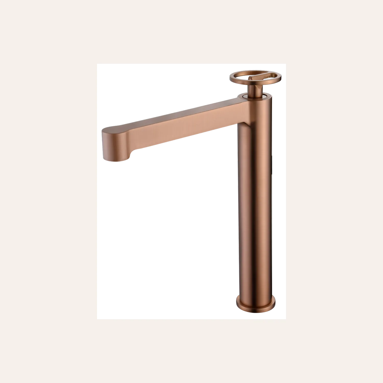 Mitigeur de Lavabo Bec Haut - Olimpo Or Rose Brossé