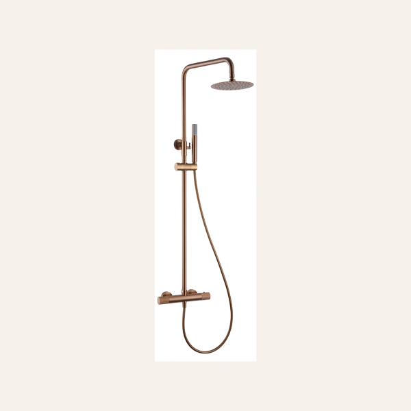 Ensemble de douche Thermostatique - Line Or Rose Brossé