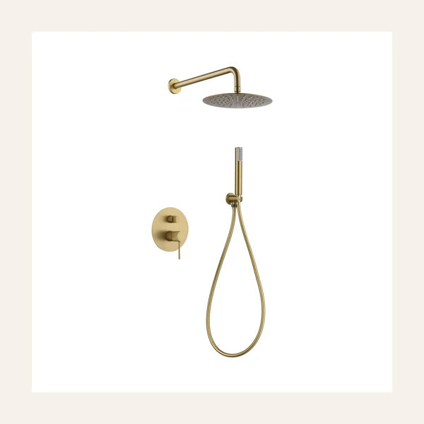 Ensemble de douche encastrable monocommande - Line Or Brossé