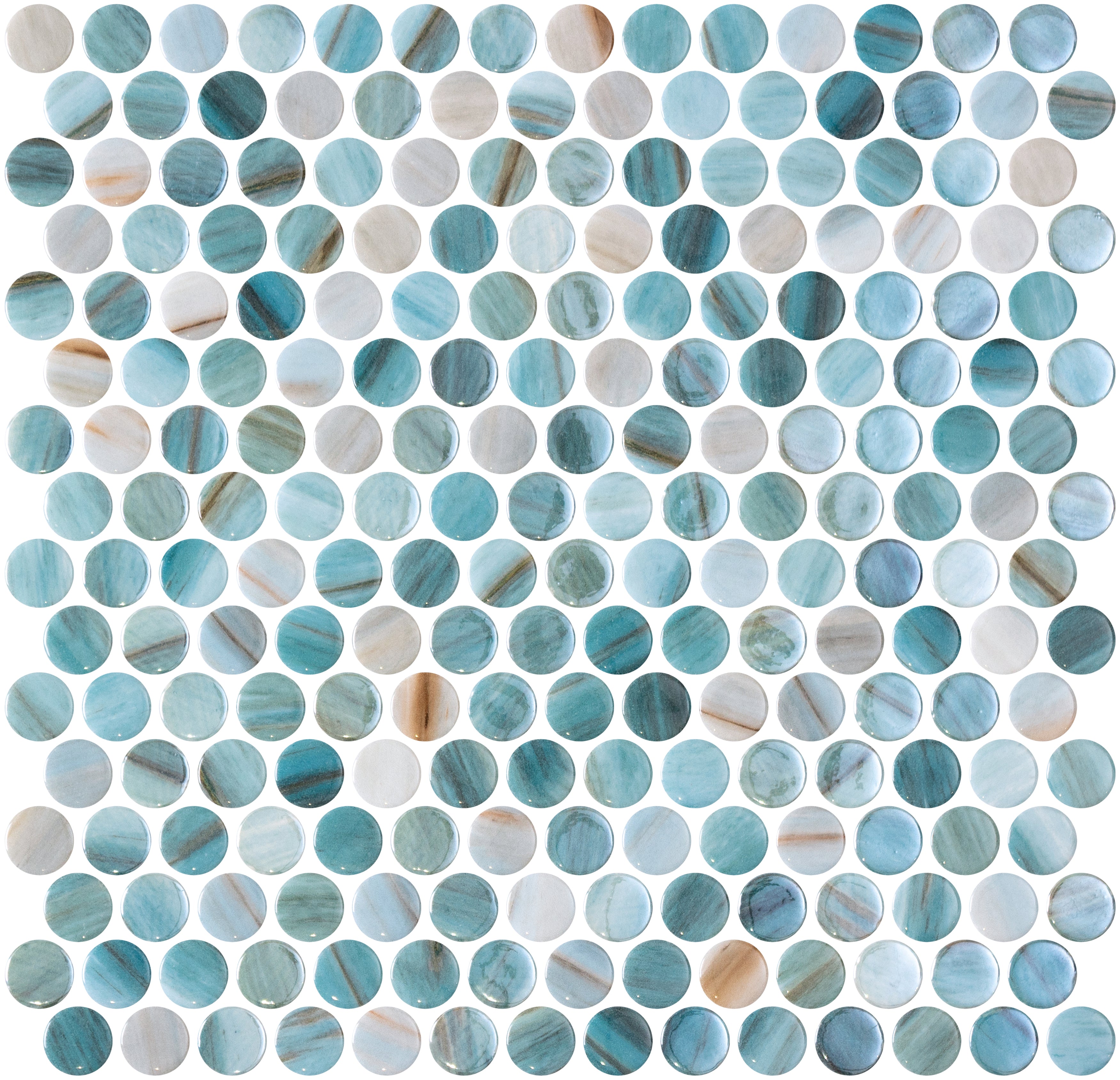 Mosaïque Ronde Penny Vanguard Iridis - Zaira iridis