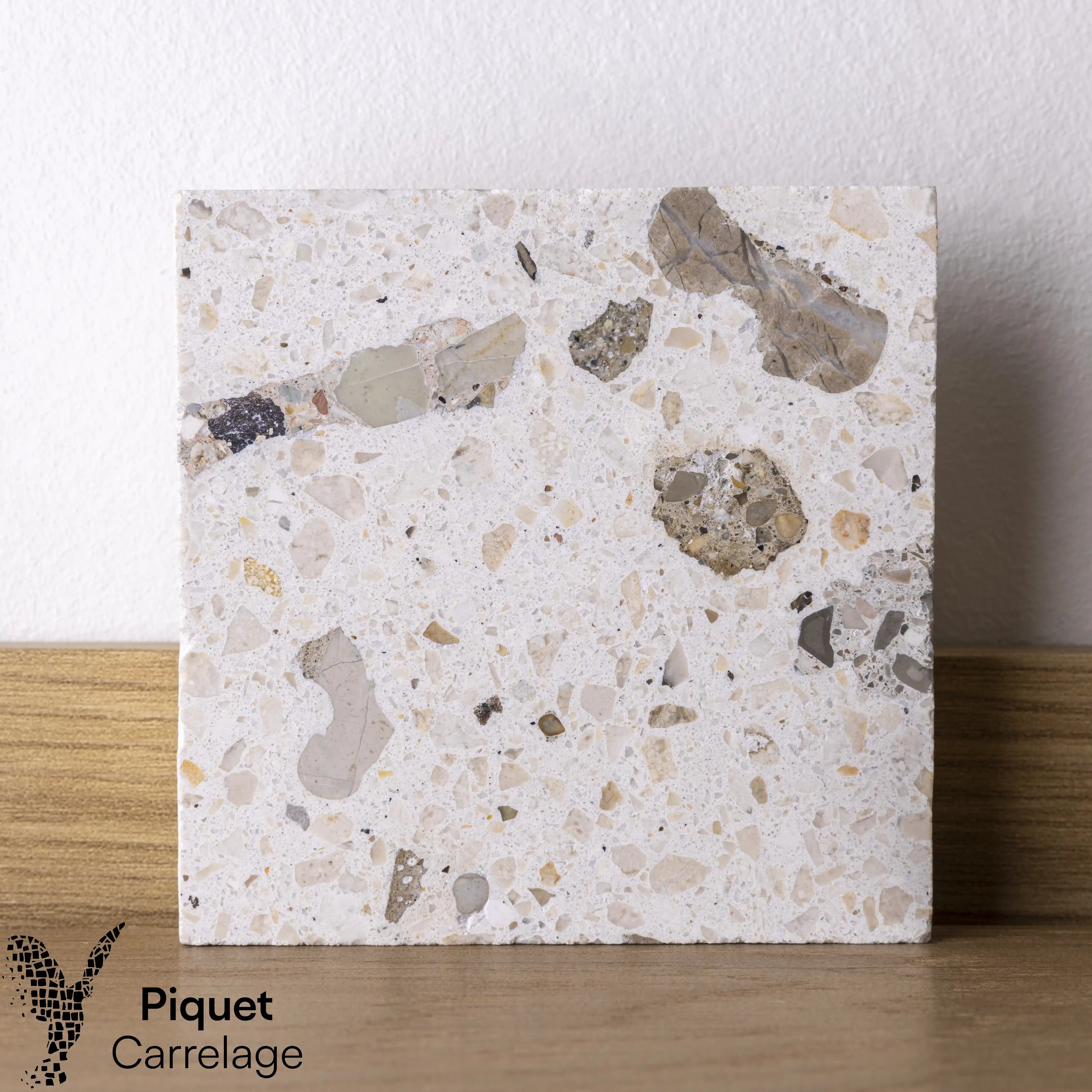 Terrazzo authentique gros éclats coquillage