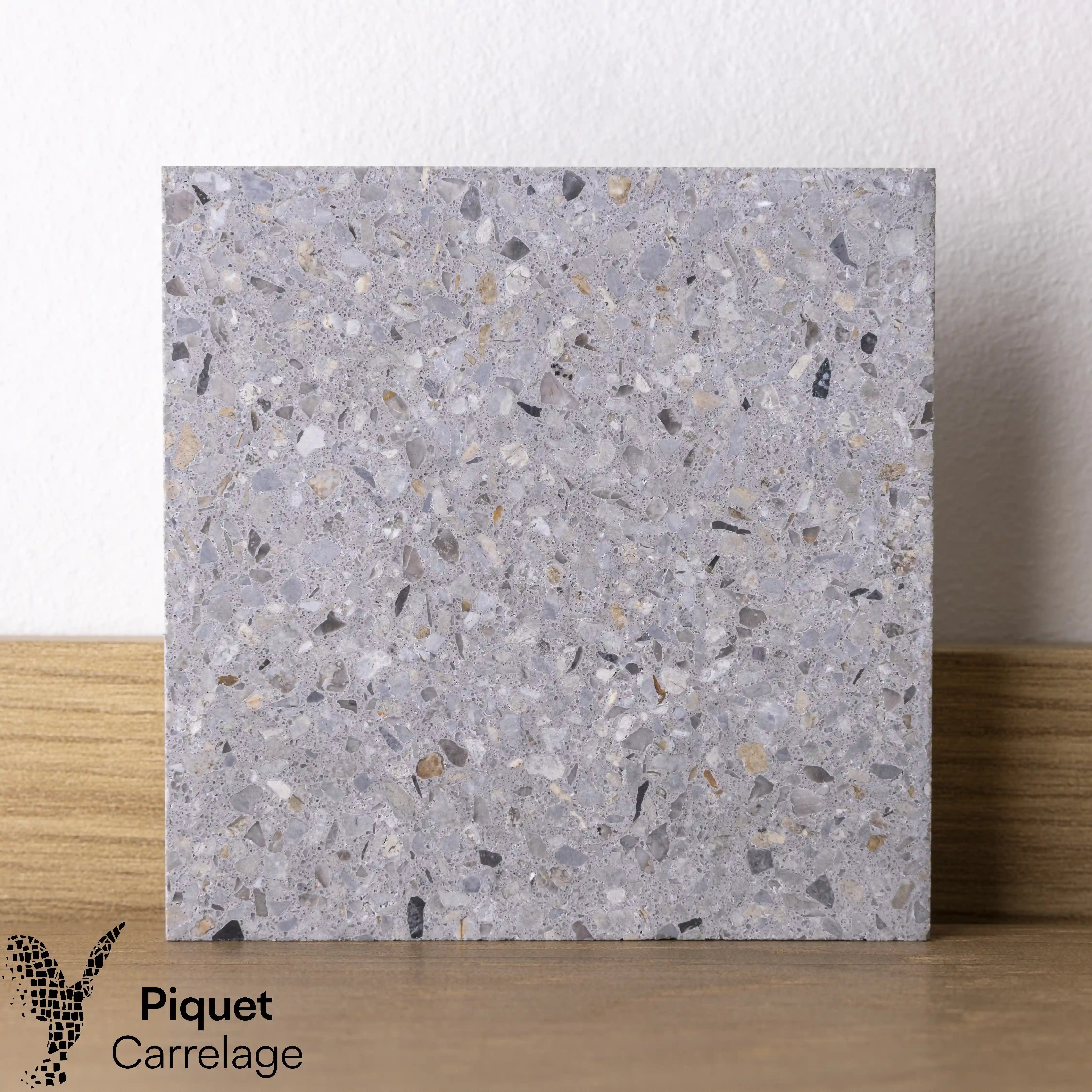 Terrazzo authentique gris souris 115