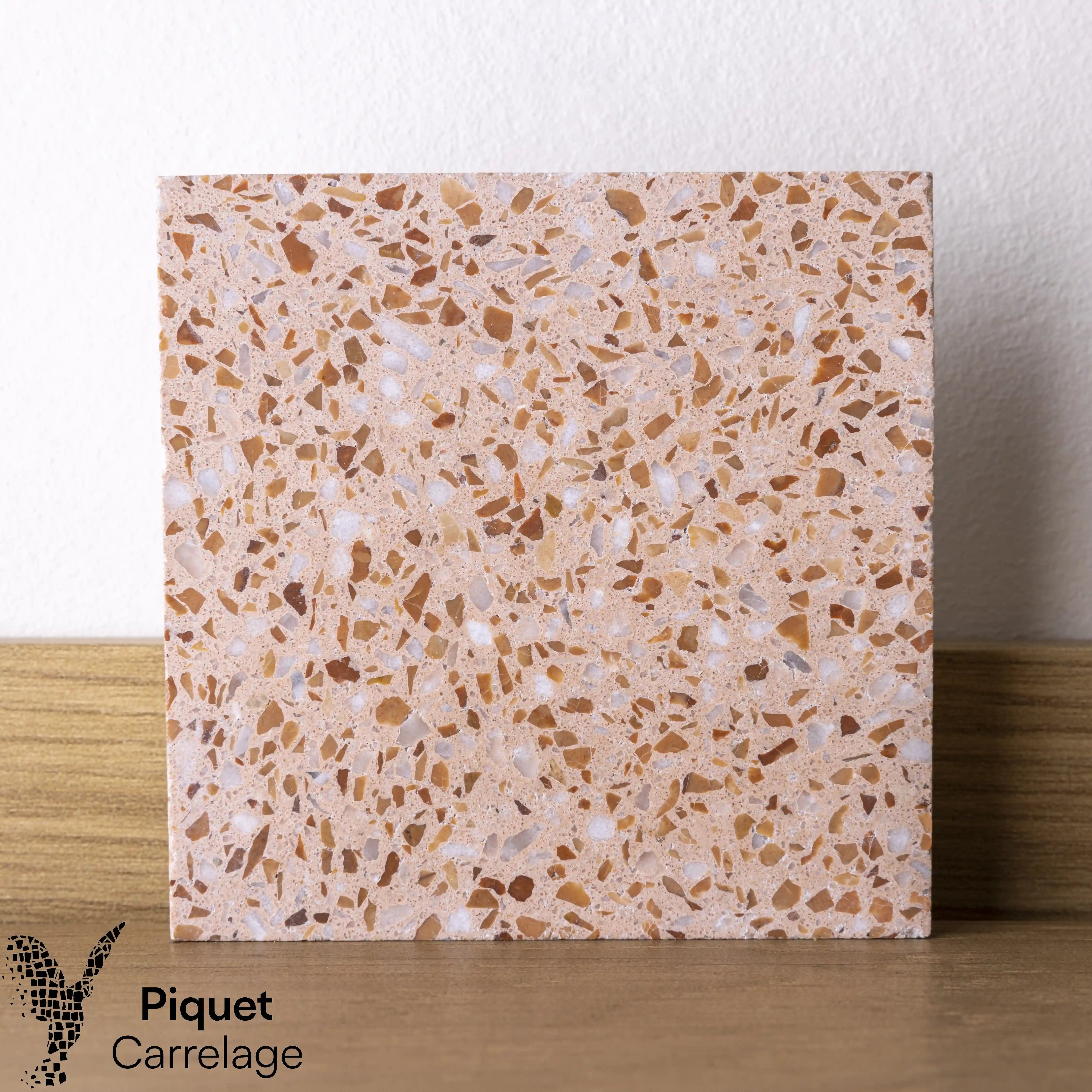Terrazzo authentique corail poudré - 80