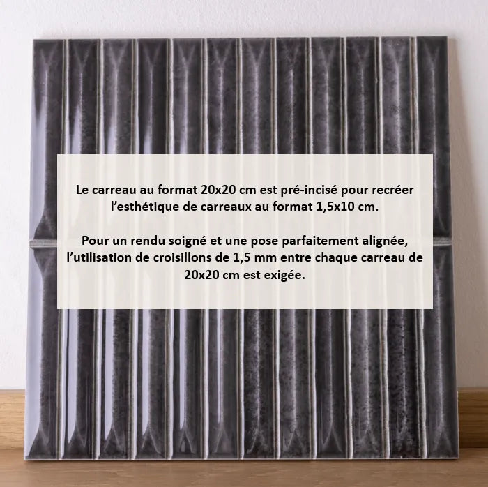 Faïence relief - Row Slate
