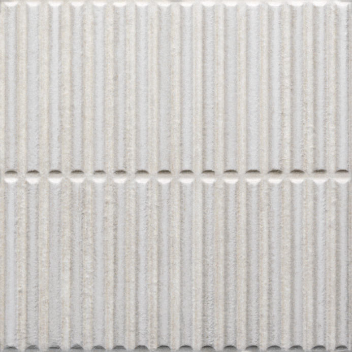 Faience blanche - Homey Stripes white glossy