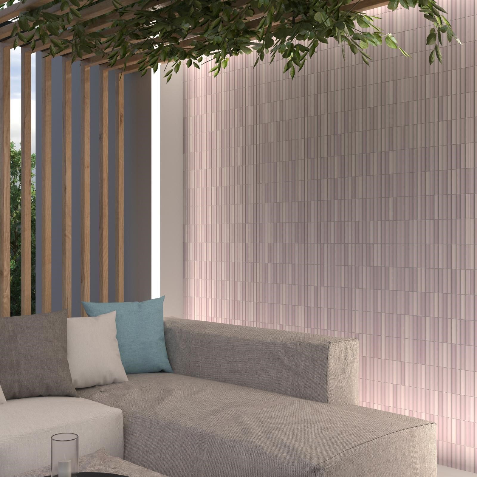 Faïence Décorative Kit-Kat en Relief Lilac Mat