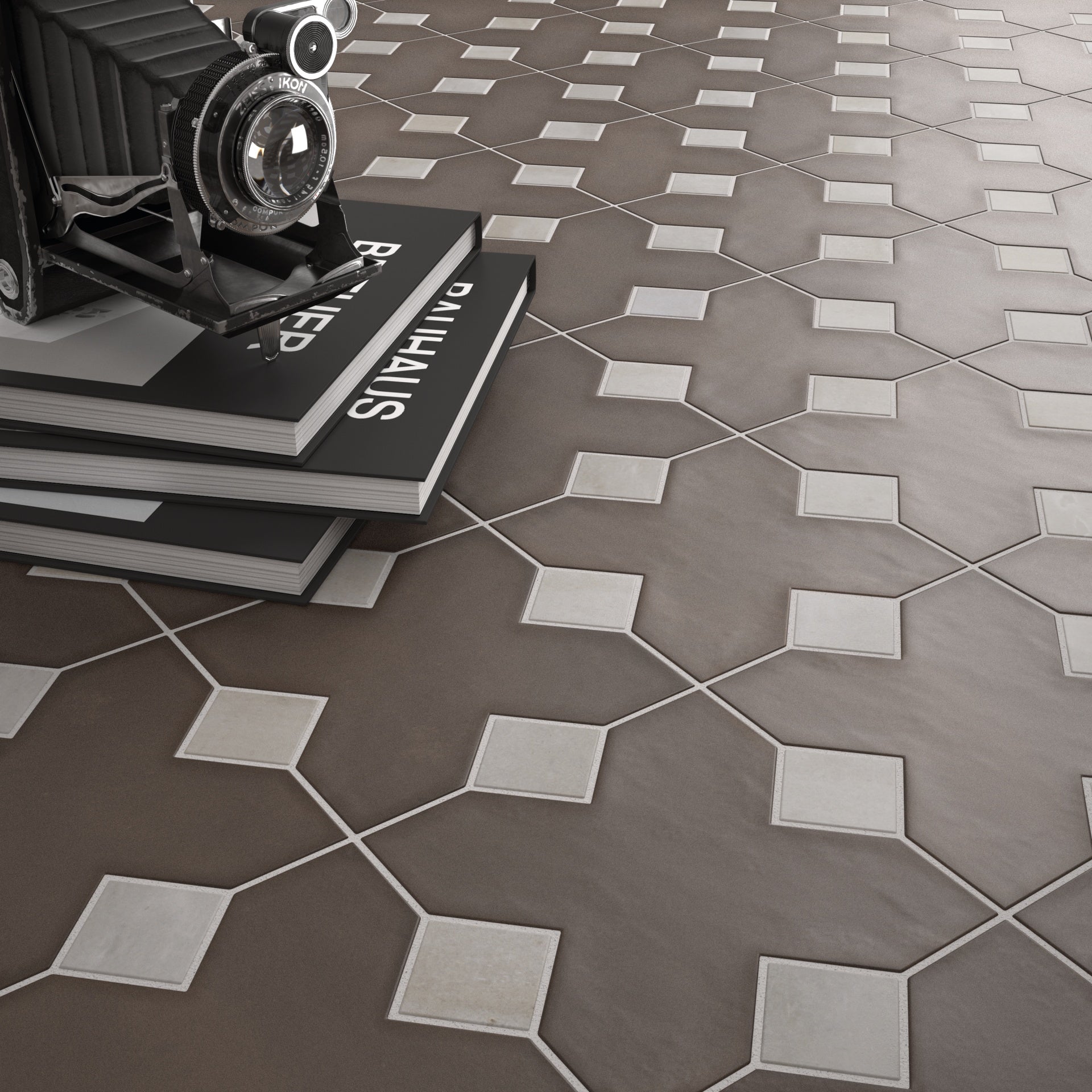 Carrelage Décoratif Oriental - Kasbah Cabochon Amber grey - Boîte de 100 pièces