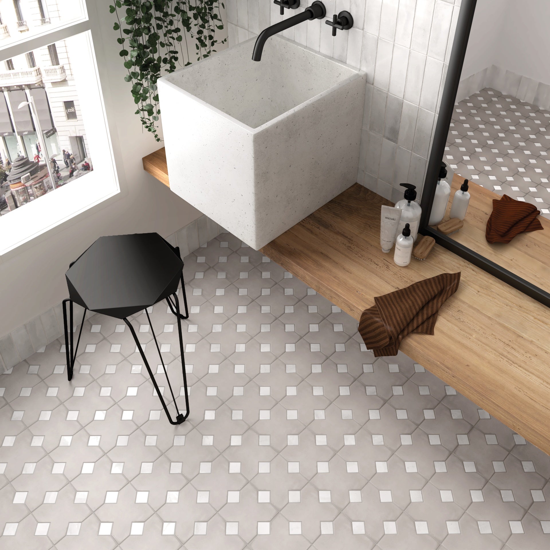 Carrelage Décoratif Oriental - Kasbah Cabochon White - Boîte de 100 pièces