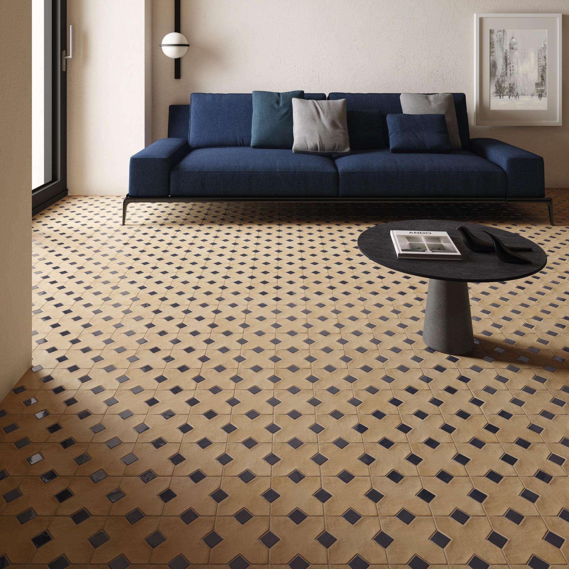 Carrelage Décoratif Oriental - Kasbah Cabochon Black hat - Boîte de 100 pièces