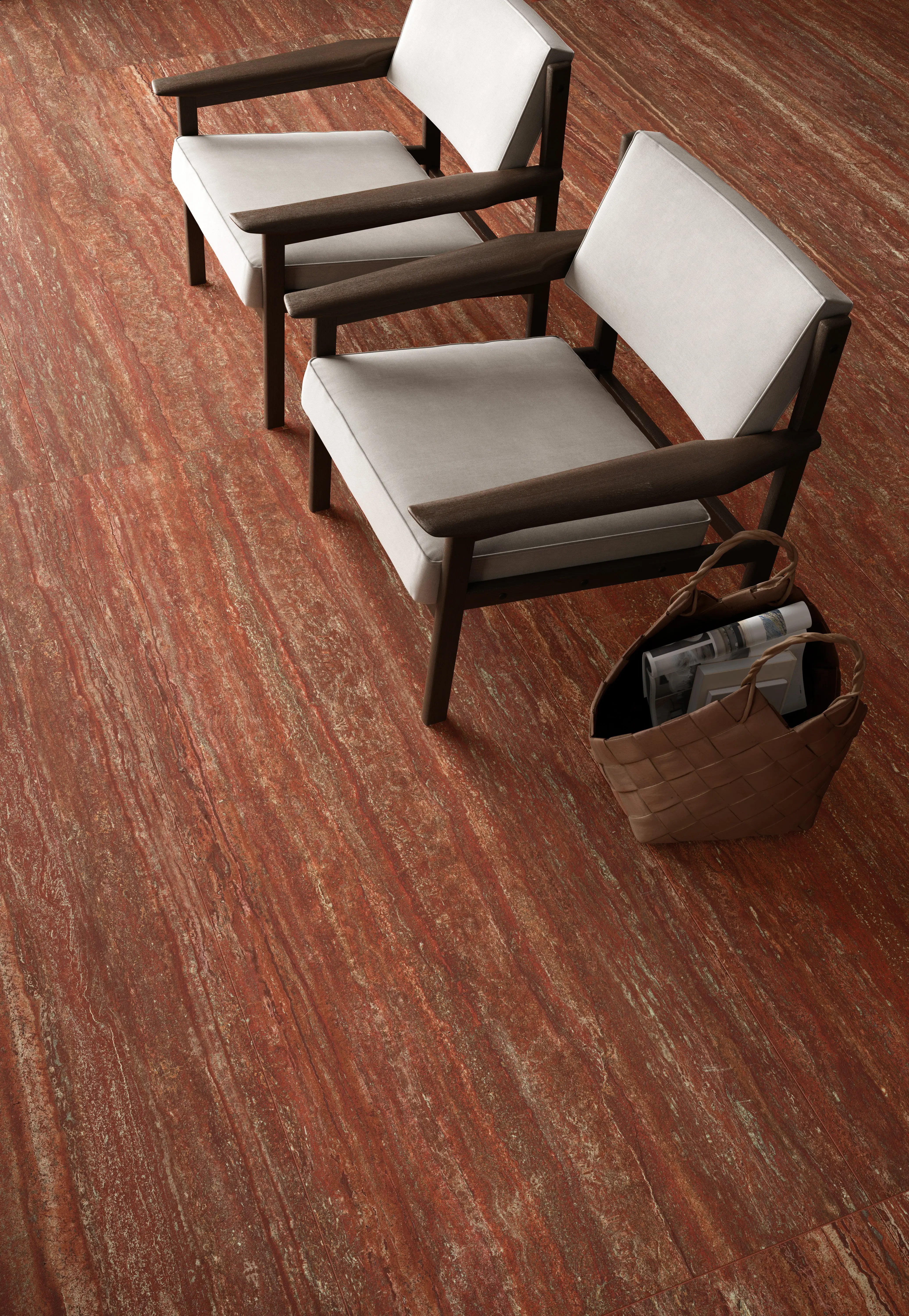 Carrelage Effet Travertin - I TRAVERTINI Rosso vein cut