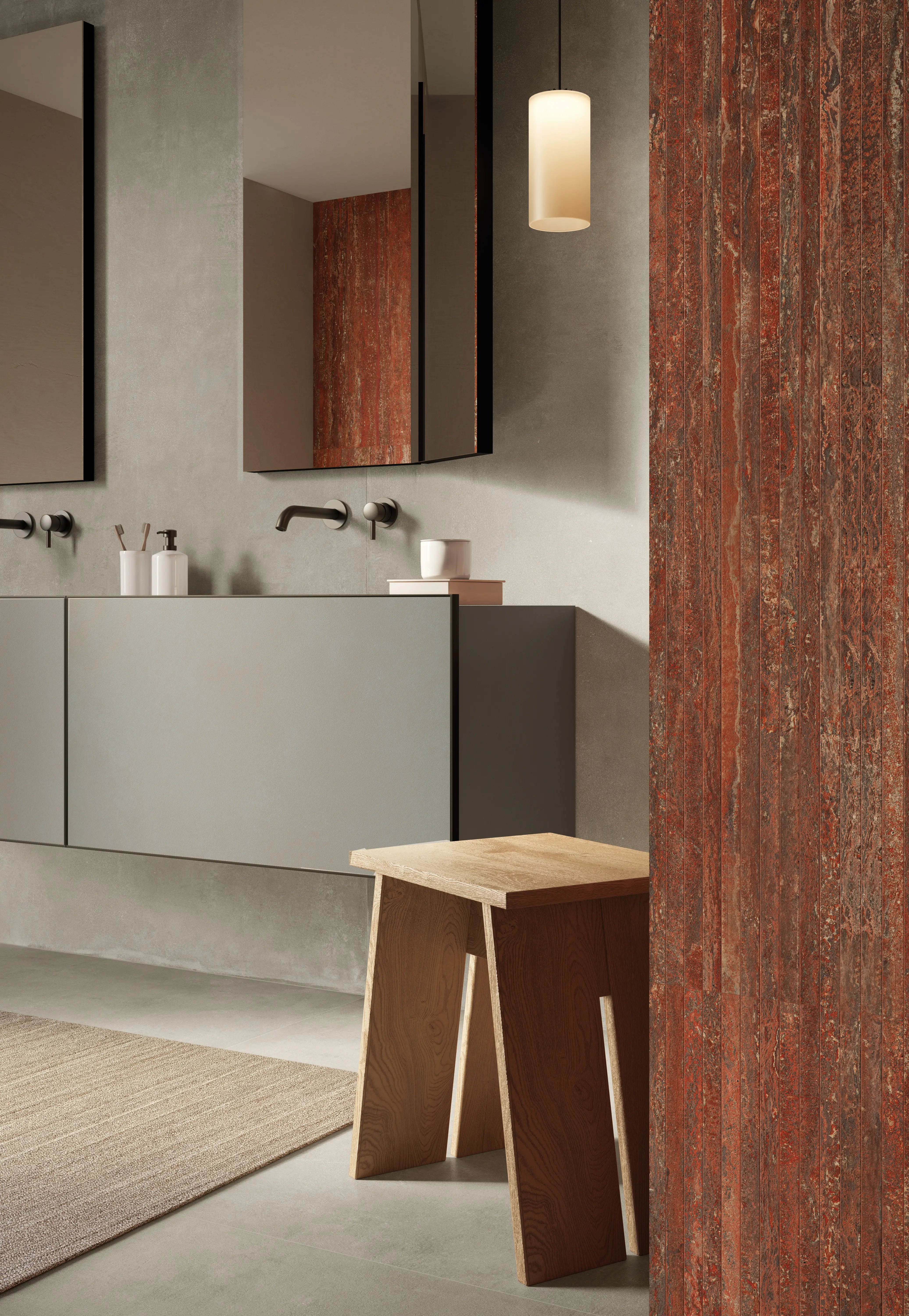 Carrelage Effet Travertin - I TRAVERTINI Rosso vein cut