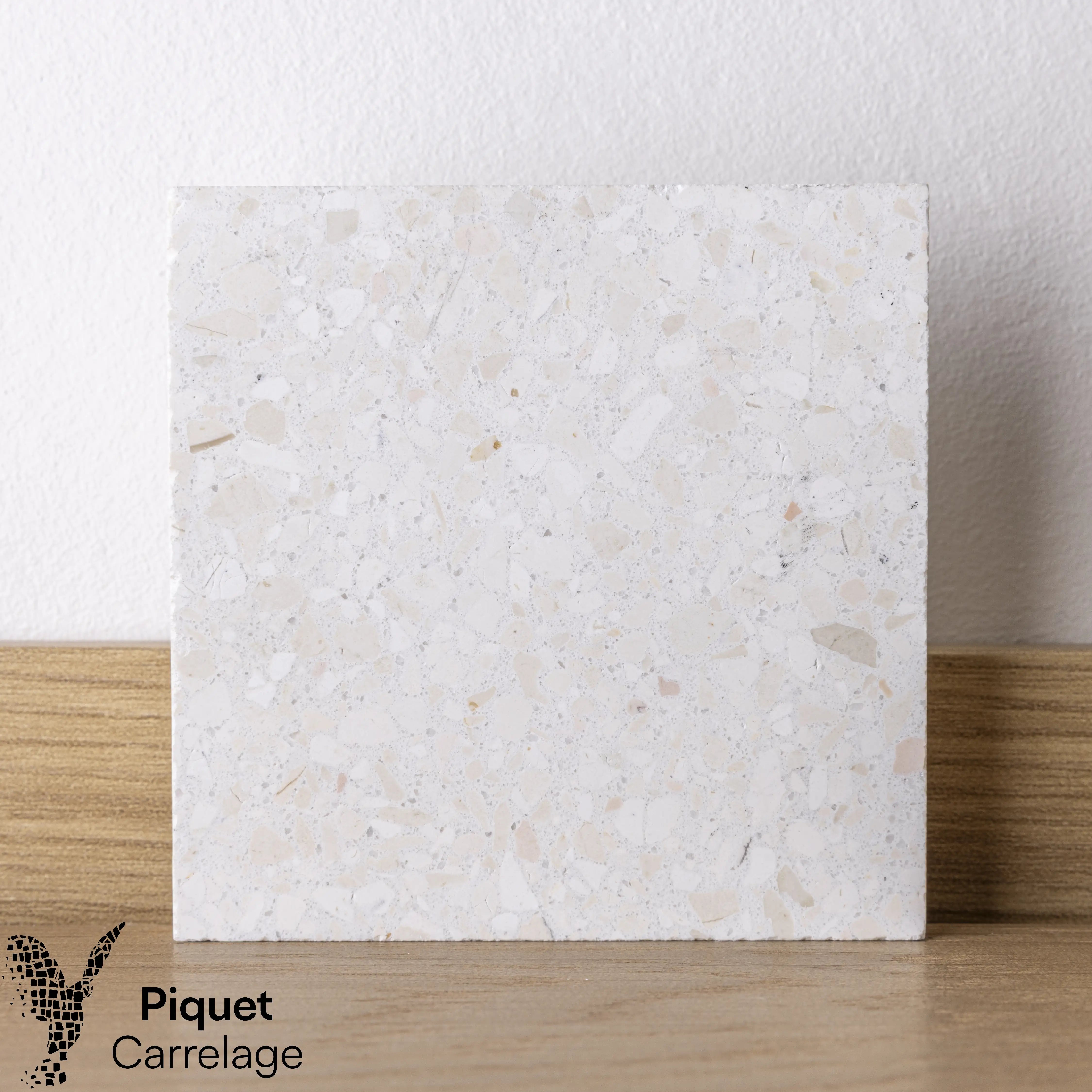 Terrazzo authentique blanc pur 109