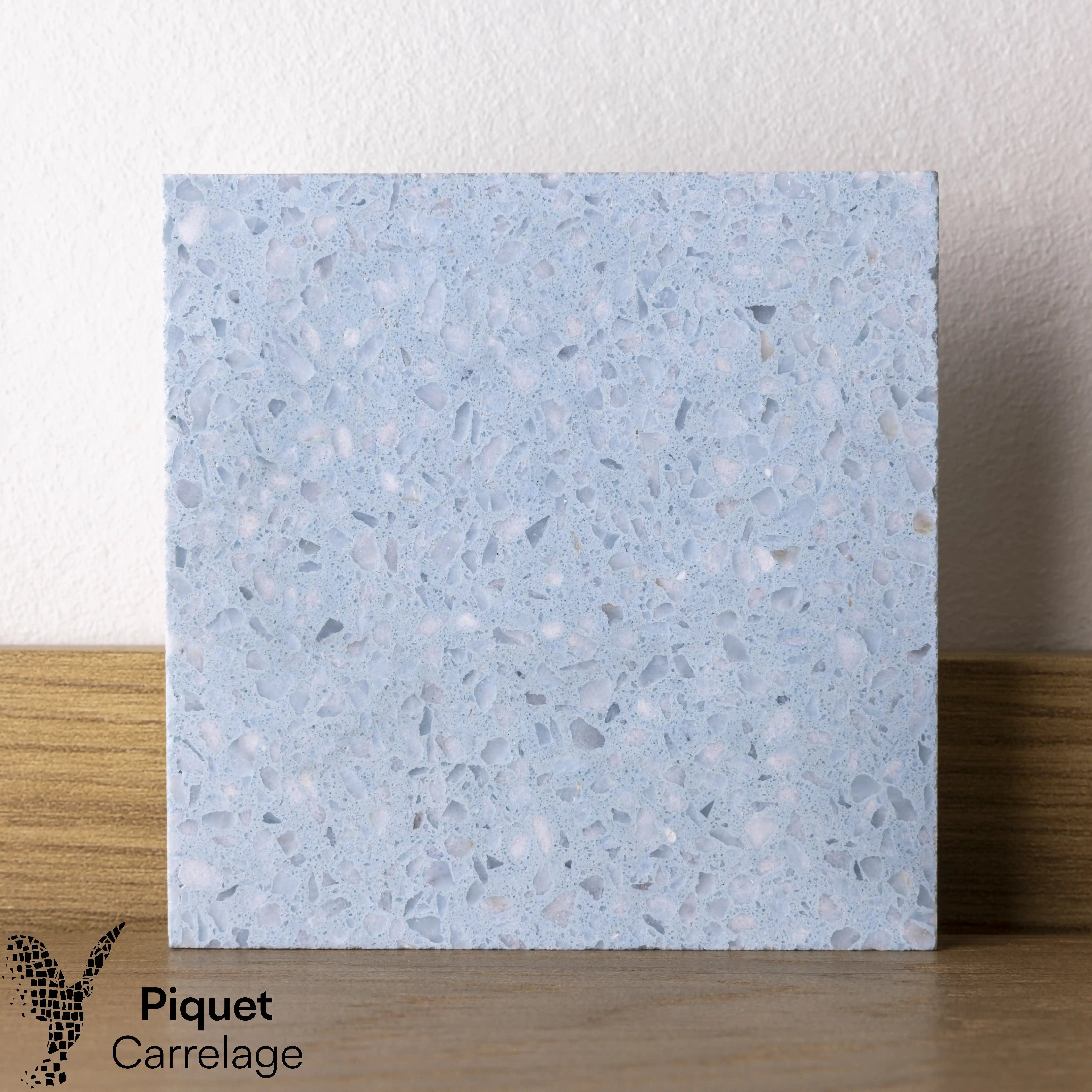 Terrazzo authentique bleu azur adouci - 112